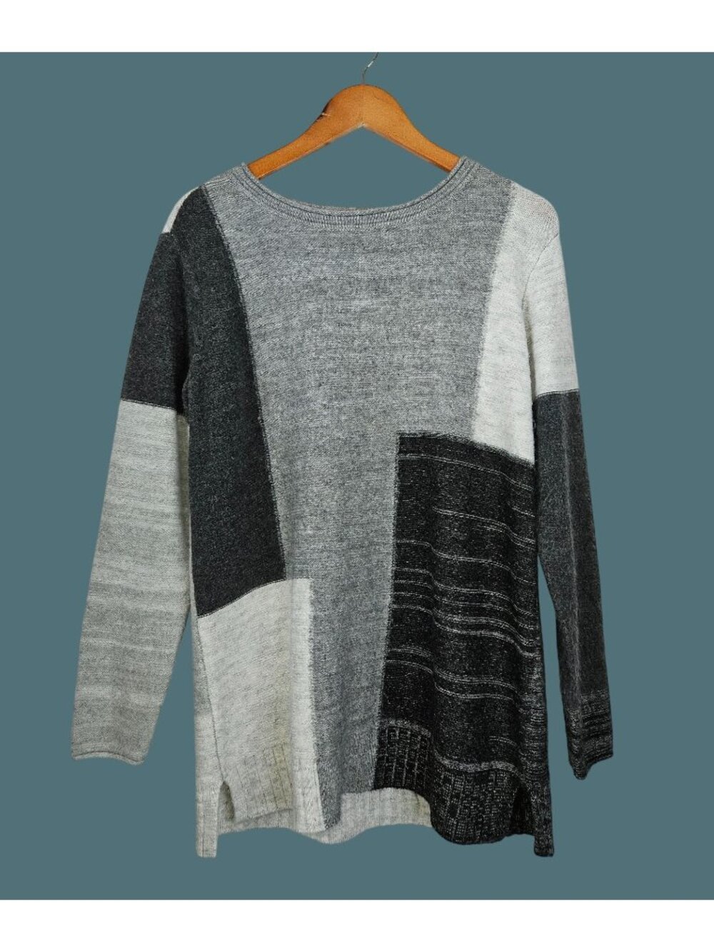 Caslon Color Block Tunic Sweater Casual Business Women Size Small